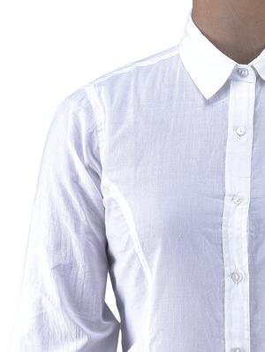 solid white cotton full sleeve shirt - 1238553 - Standard Image - 4