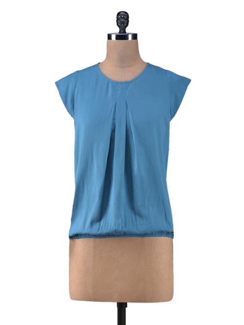 solid teal viscose top - 1238557 - Standard Image - 1
