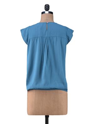 solid teal viscose top - 1238557 - Standard Image - 3