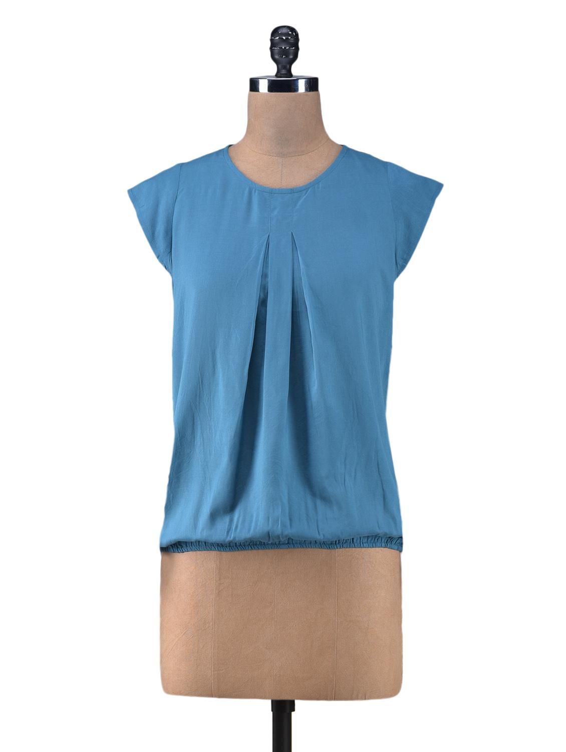 solid teal viscose top - 1238557 - Zoom Image - 1