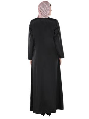 solid black abaya - 12391673 - Standard Image - 3