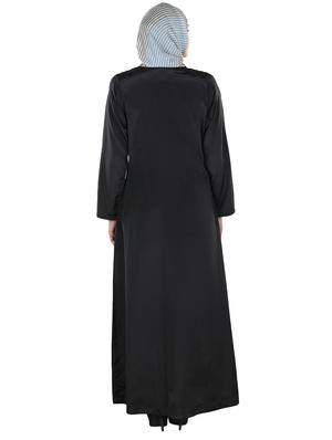 solid black abaya - 12391676 - Standard Image - 3