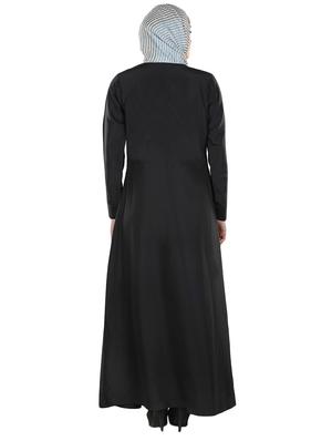 solid black abaya - 12391677 - Standard Image - 3