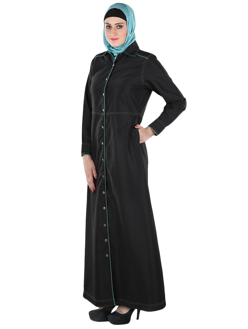 solid black abaya - 12391681 - Zoom Image - 2