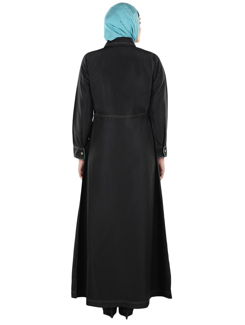 solid black abaya - 12391681 - Zoom Image - 3