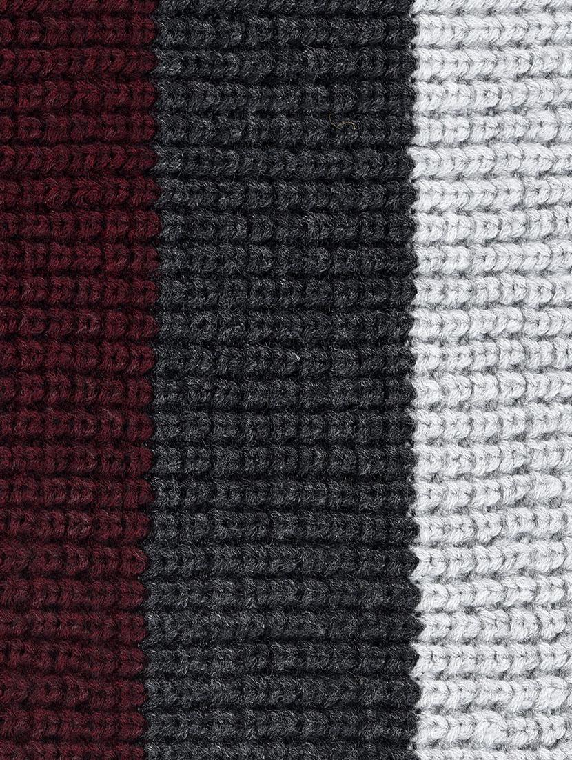 multi colored striped acrylic cap - 12391861 - Zoom Image - 3