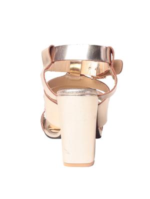 gold ankle strap sandal - 12391919 - Standard Image - 3