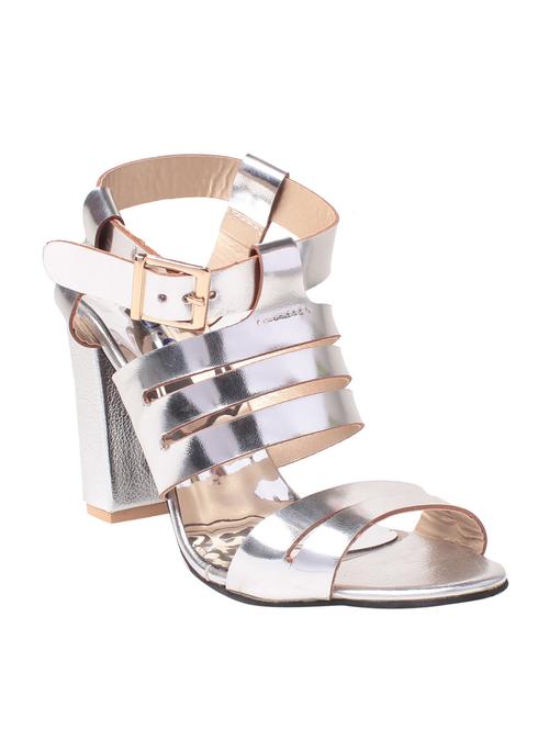 silver ankle strap sandal - 12391920 - Standard Image - 1