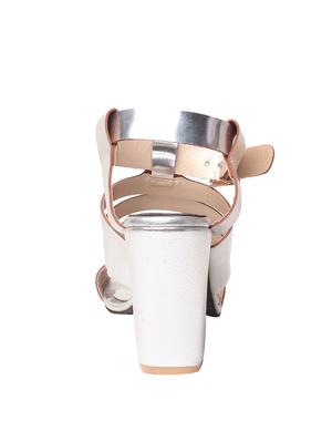 silver ankle strap sandal - 12391920 - Standard Image - 3