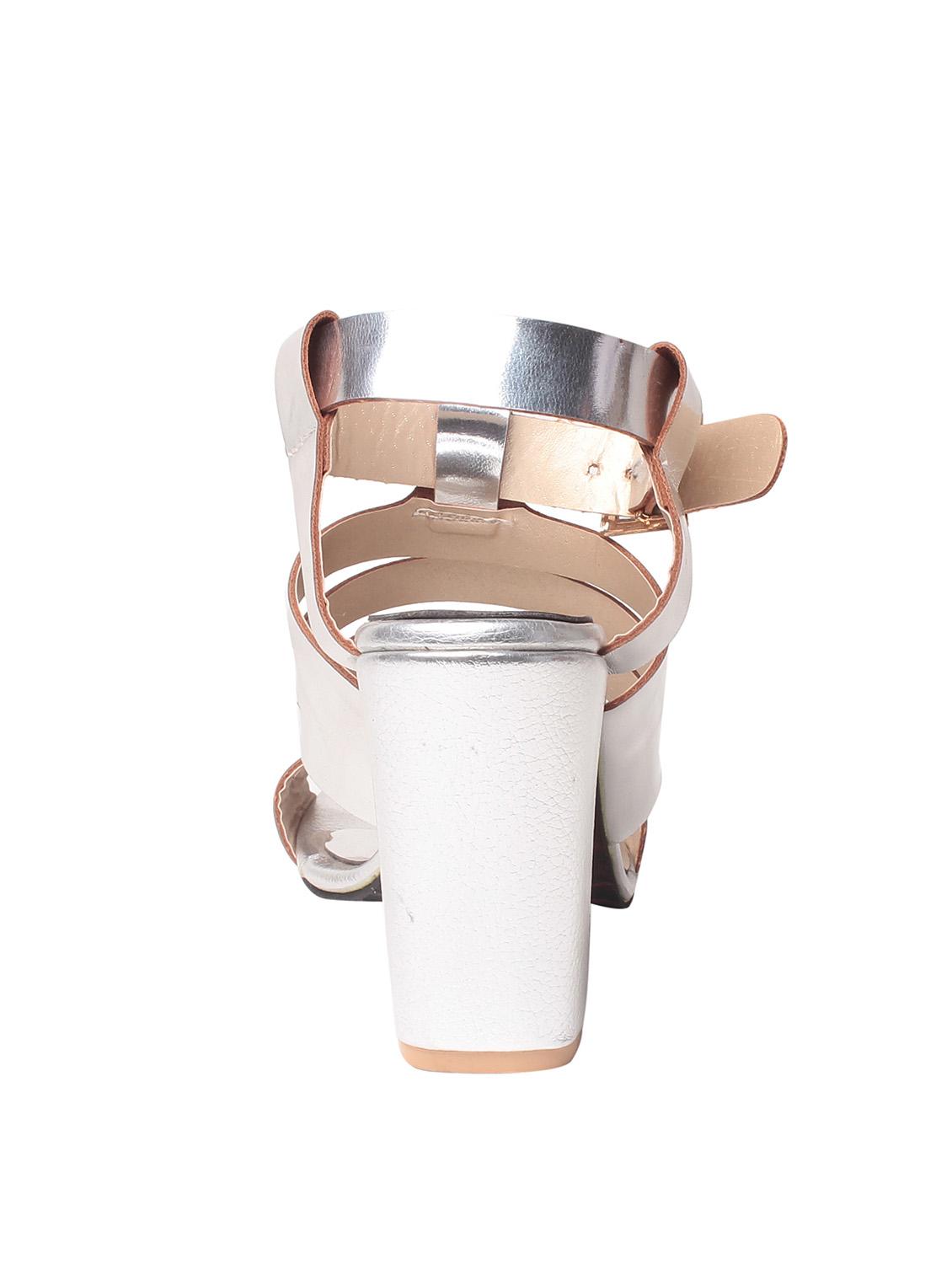 silver ankle strap sandal - 12391920 - Zoom Image - 3
