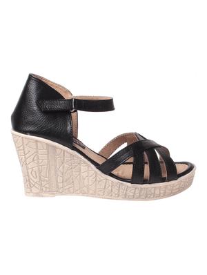 black ankle strap wedge - 12391927 - Standard Image - 2