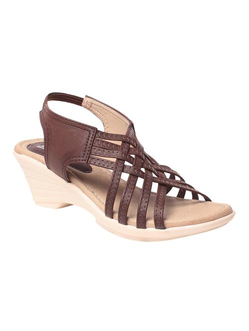 brown synthetic sandal - 12391933 - Standard Image - 1