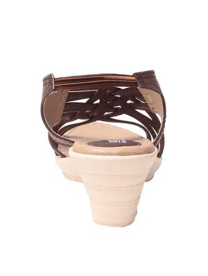 brown synthetic sandal - 12391933 - Standard Image - 3
