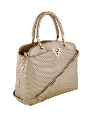 gold leatherette handbag, sling and pouch (set of 3) - 12391997 - Standard Image - 6