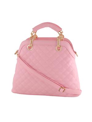 pink leatherette quilted handbag, sling and pouch (set of 3) - 12392058 - Standard Image - 2