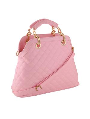 pink leatherette quilted handbag, sling and pouch (set of 3) - 12392058 - Standard Image - 3