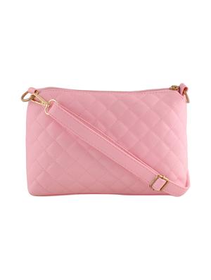 pink leatherette quilted handbag, sling and pouch (set of 3) - 12392058 - Standard Image - 7