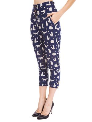 high rise printed capri - 12394130 - Standard Image - 2