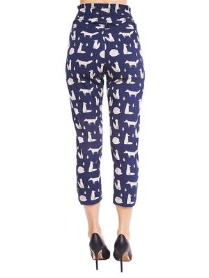 high rise printed capri - 12394130 - Standard Image - 3