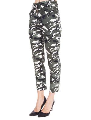 green camouflage printed cotton trouser - 12394132 - Standard Image - 2
