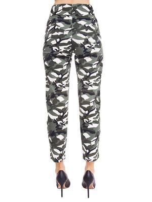 green camouflage printed cotton trouser - 12394132 - Standard Image - 3