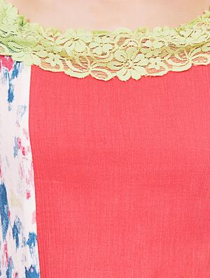 orange rayon printed maxi dress - 12394137 - Standard Image - 4