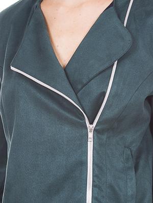 green faux leather summer jacket - 12394150 - Standard Image - 4