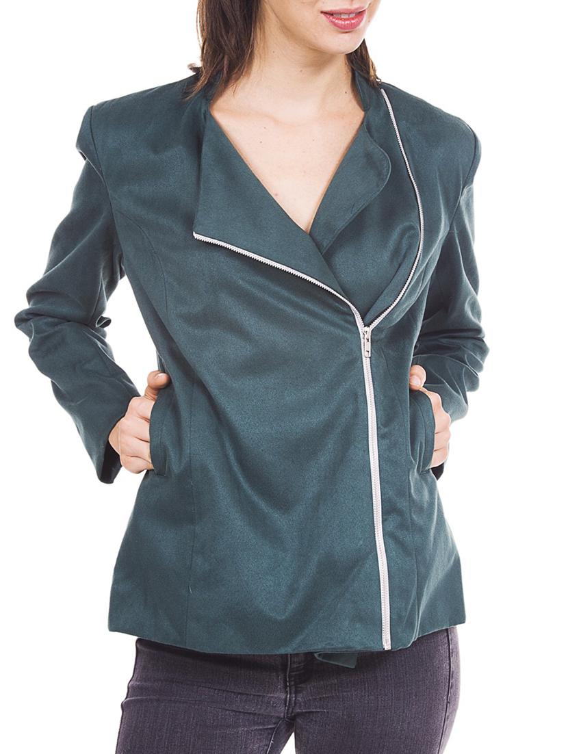 green faux leather summer jacket - 12394150 - Zoom Image - 2