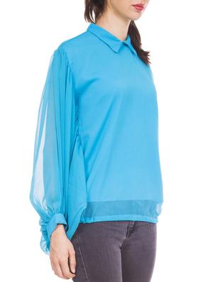 bishop sleeved solid top - 12394163 - Standard Image - 2