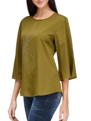 green embellished crepe regular top - 12394187 - Standard Image - 2