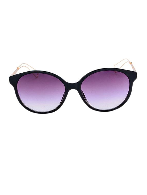 Stacle Designer Inspired Modern Temple Round Sunglasses (Black) (ST15153) - 12394301 - Zoom Image - 1