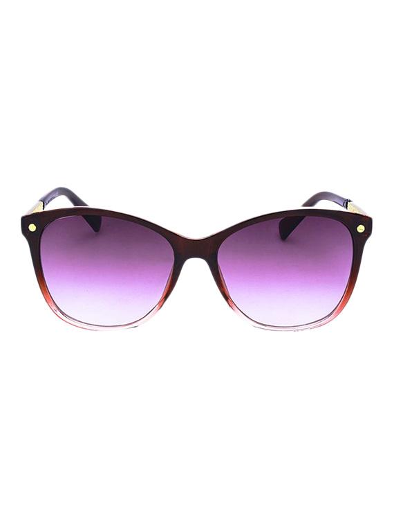stacle leather temple design over-sized sunglasses (brown) (std15127) - 12394334 - Zoom Image - 1