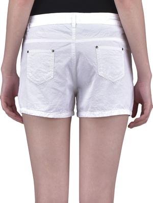 solid white cotton twill shorts - 1239810 - Standard Image - 3