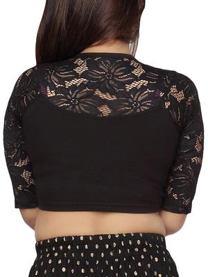 black cotton blouse - 12400403 - Standard Image - 3