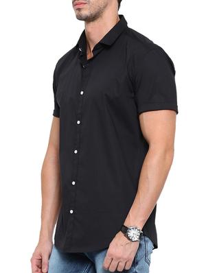 black cotton casual shirt - 12402514 - Standard Image - 2