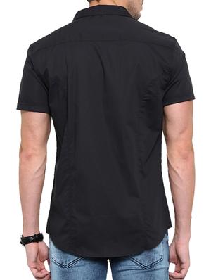 black cotton casual shirt - 12402514 - Standard Image - 3