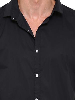 black cotton casual shirt - 12402514 - Standard Image - 4