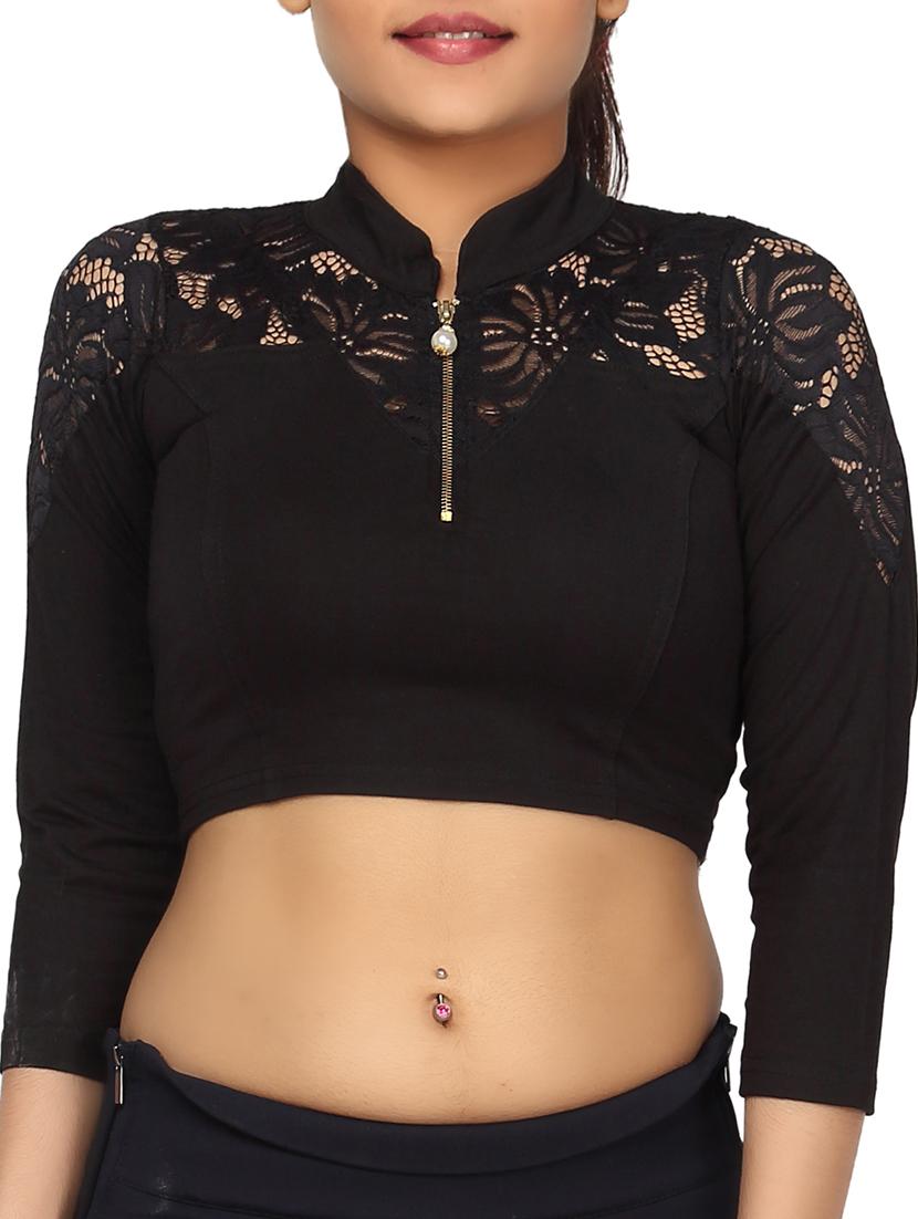 black cotton blouse - 12402738 - Zoom Image - 1