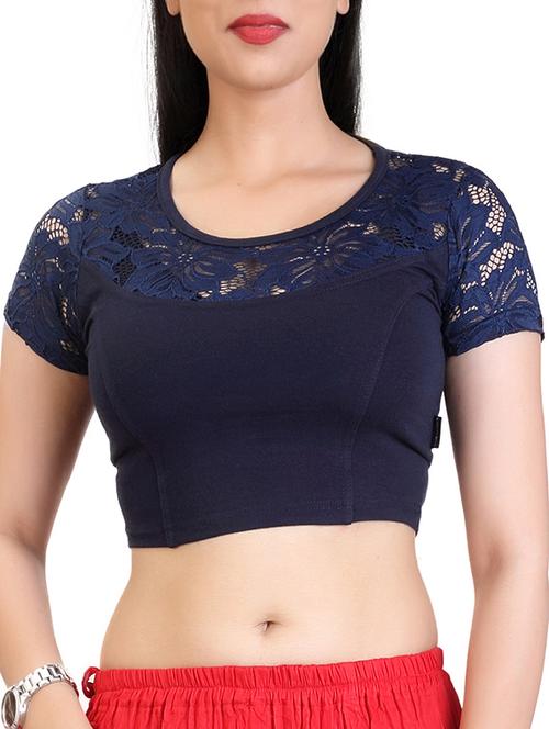 blue cotton blouse - 12403081 - Standard Image - 1