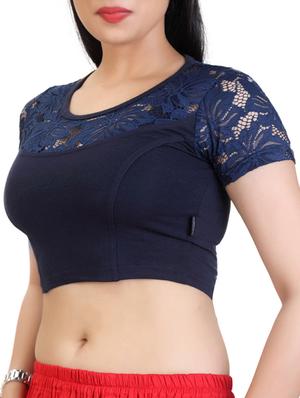 blue cotton blouse - 12403081 - Standard Image - 2
