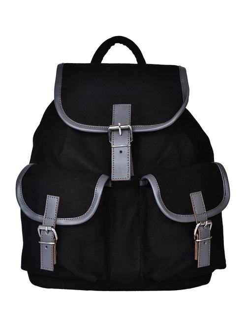 black canvas backpack - 12403096 -  Standard Image - 0