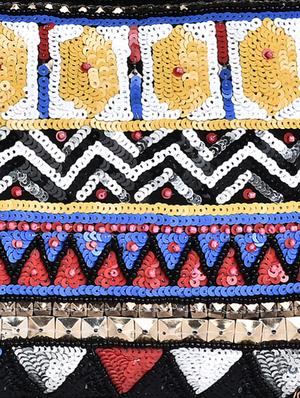 multi cotton embellished clutch - 12403097 - Standard Image - 4