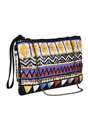 multi cotton embellished clutch - 12403097 - Standard Image - 5