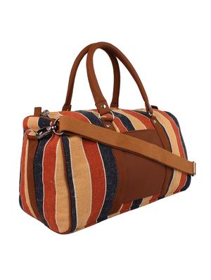 multi colored jute printed handbag - 12403111 - Standard Image - 5