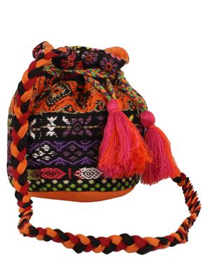 multi colored cotton potli with tasselled - 12403119 - Standard Image - 5