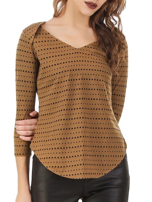 overlap back curved hem top - 12403213 - Standard Image - 1