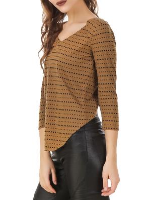 overlap back curved hem top - 12403213 - Standard Image - 2