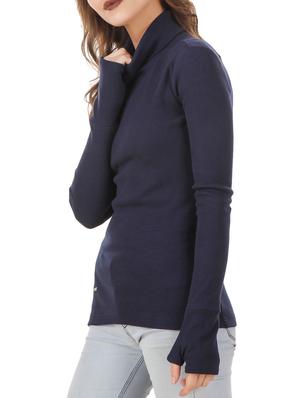 navy blue cotton pullover - 12403221 - Standard Image - 2