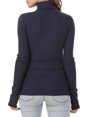 navy blue cotton pullover - 12403221 - Standard Image - 3