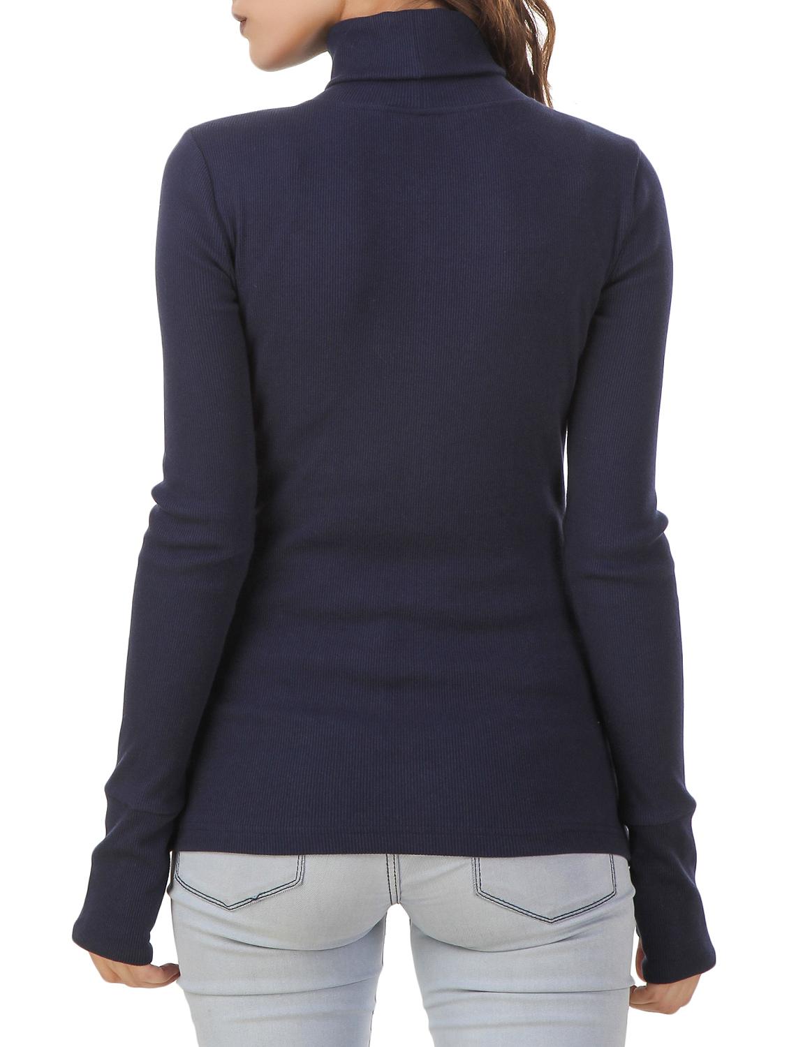navy blue cotton pullover - 12403221 - Zoom Image - 3